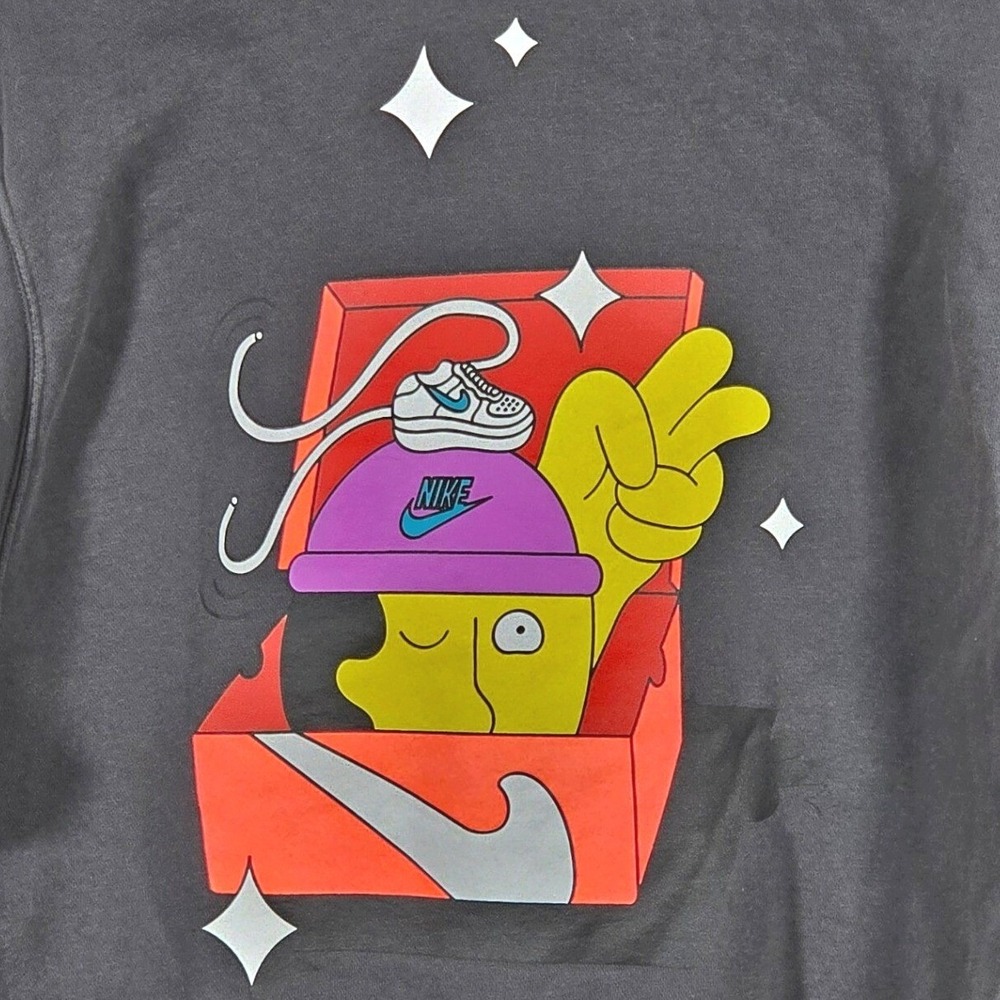 Nike Sportswear NSW Generation Air Pullover Graphic Hoodie Mens Medium Gray - Picture 4 of 7